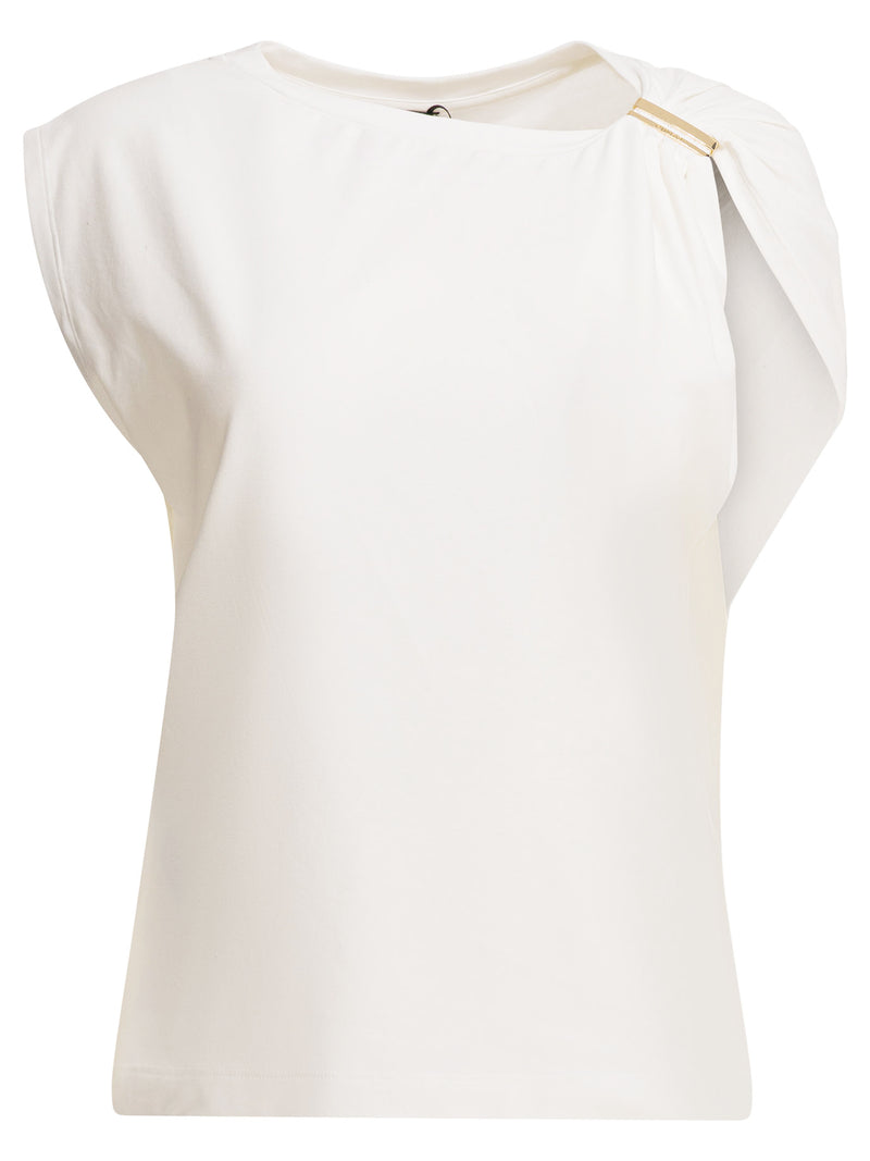 Pinko Pinko Women's White Cotton Blend T-Shirt - World Class Fashion