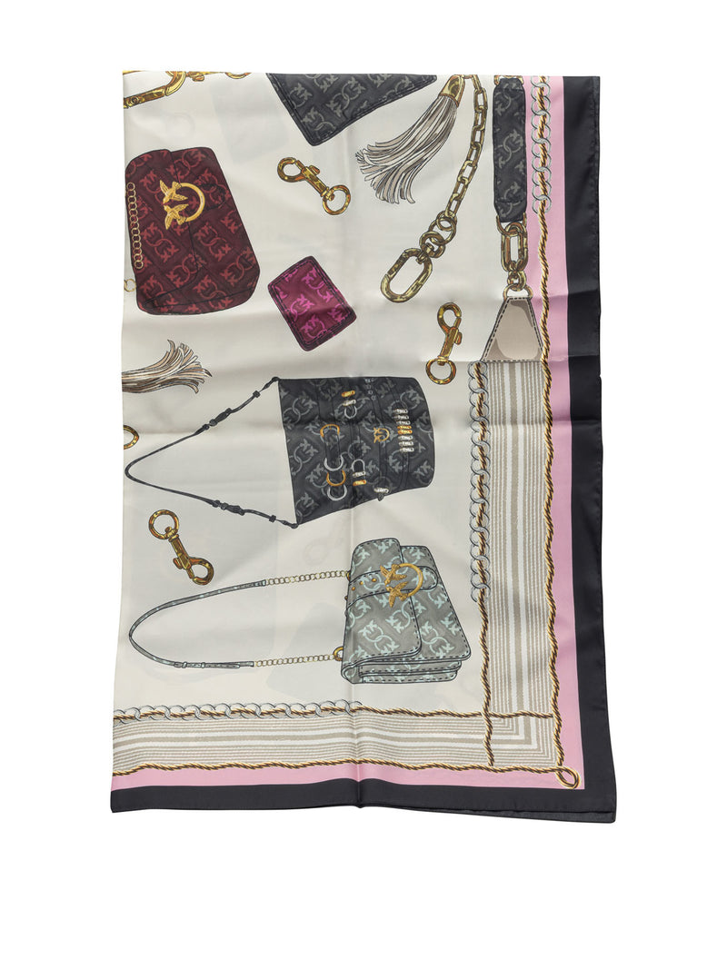 Pinko Pinko Women White Viscose and Silk Scarf - World Class Fashion