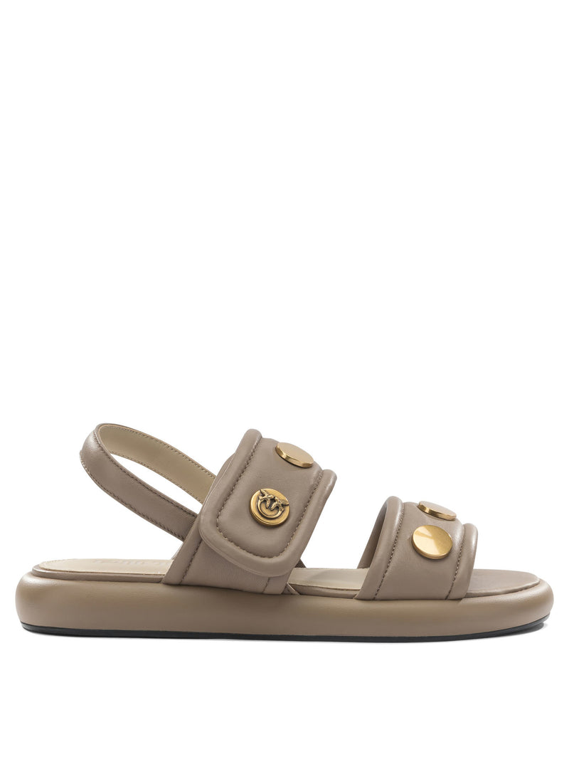 Pinko Pinko Leather Sandals Beige Women - World Class Fashion