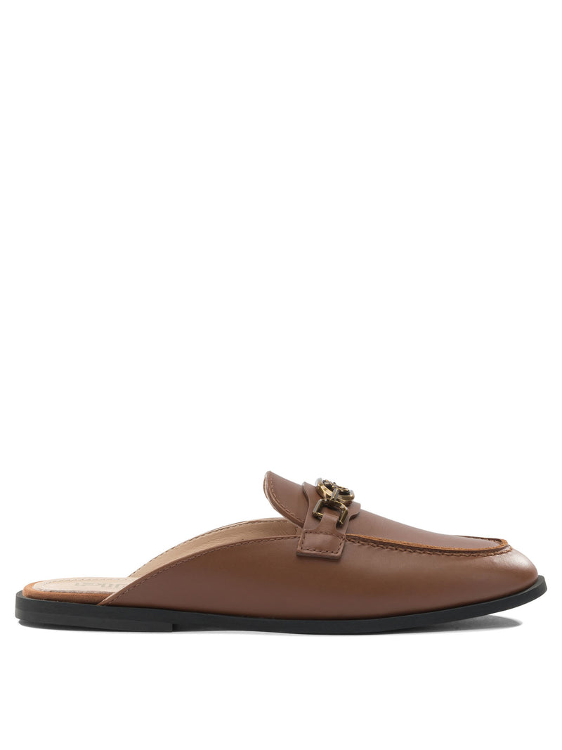Pinko Pinko Leather Loafers Brown Women - World Class Fashion