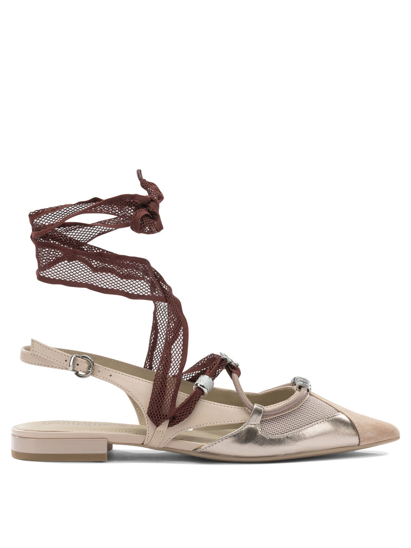 Pinko Pinko Women Ballerinas Beige Leather - World Class Fashion