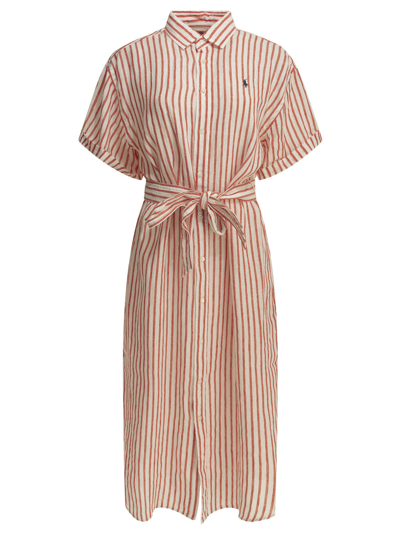 Polo Ralph Lauren Polo Ralph Lauren Long Shirt Dress With Logo - World Class Fashion