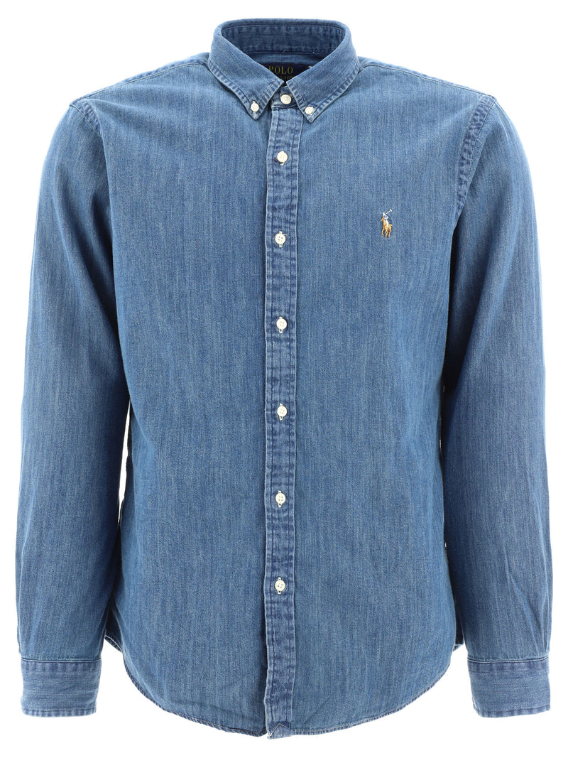 Polo Ralph Lauren Polo Ralph Lauren Men Denim Shirt Blue - World Class Fashion