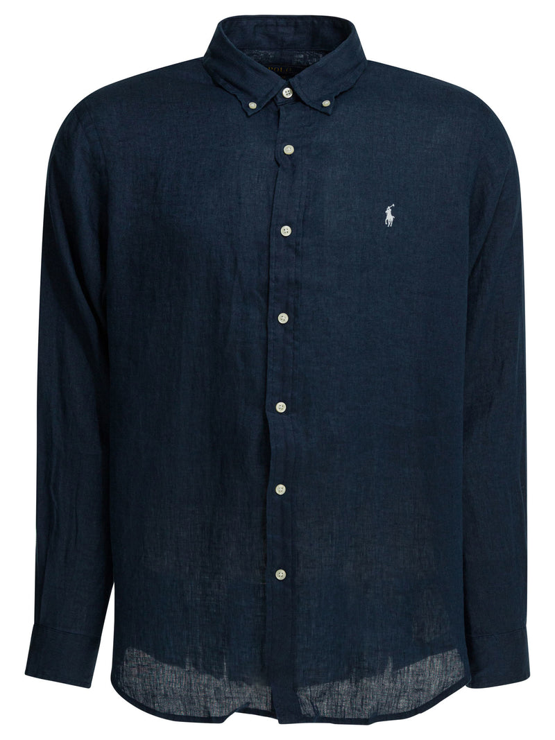 Polo Ralph Lauren Polo Ralph Lauren Linen Shirt Newport Navy Men - World Class Fashion