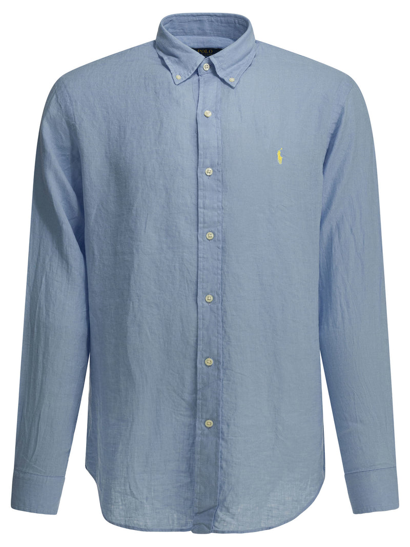 Polo Ralph Lauren Polo Ralph Lauren Casual Linen Shirt Light Blue - World Class Fashion