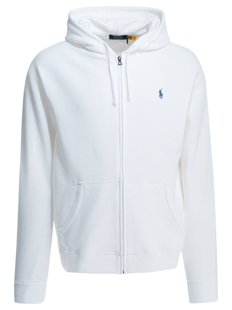 Polo Ralph Lauren Sudadera con cremallera completa Polo Ralph Lauren para hombre, color blanco - World Class Fashion