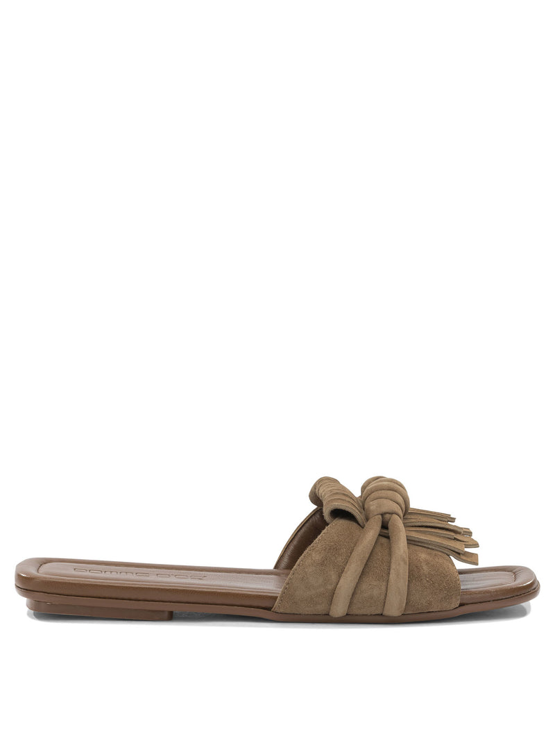 Pomme D'or Pomme D'Or Suede Slide Sandals Brown Women - World Class Fashion