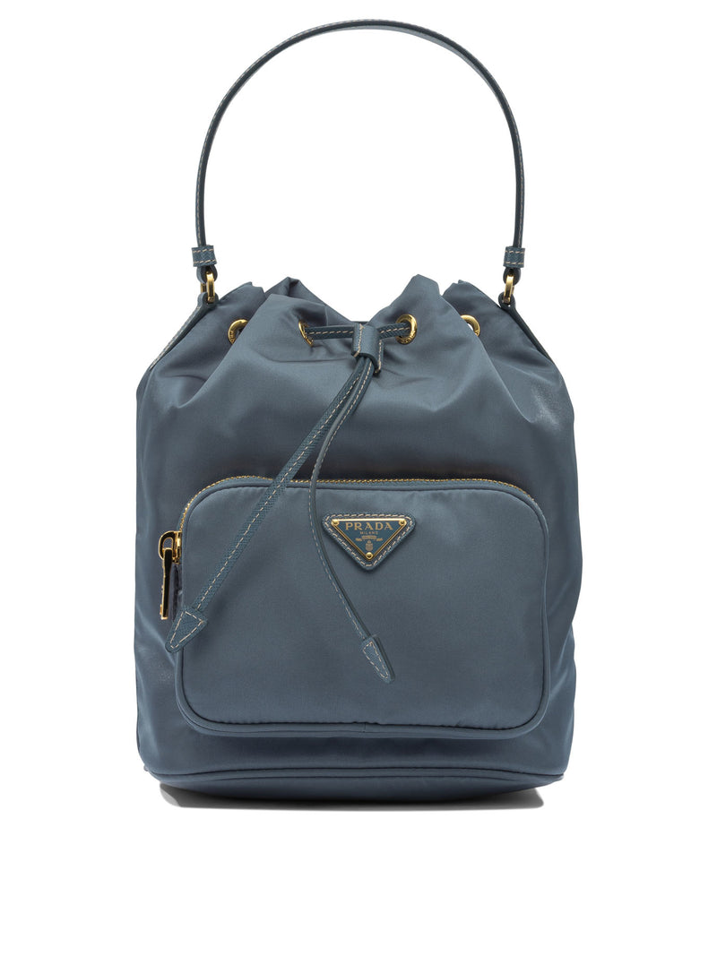 Prada Prada Re-nylon Small Duet Hand Bag Blue - World Class Fashion