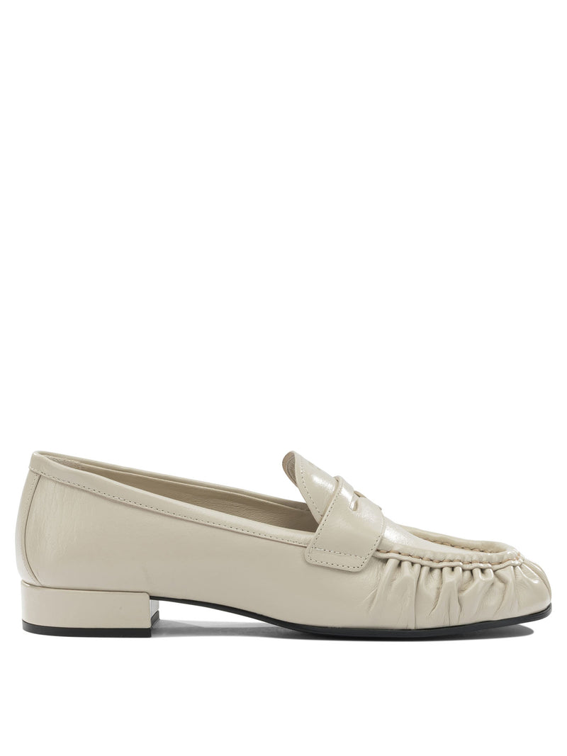 Prada Prada Women's White Buffalo Leather Loafers - World Class Fashion