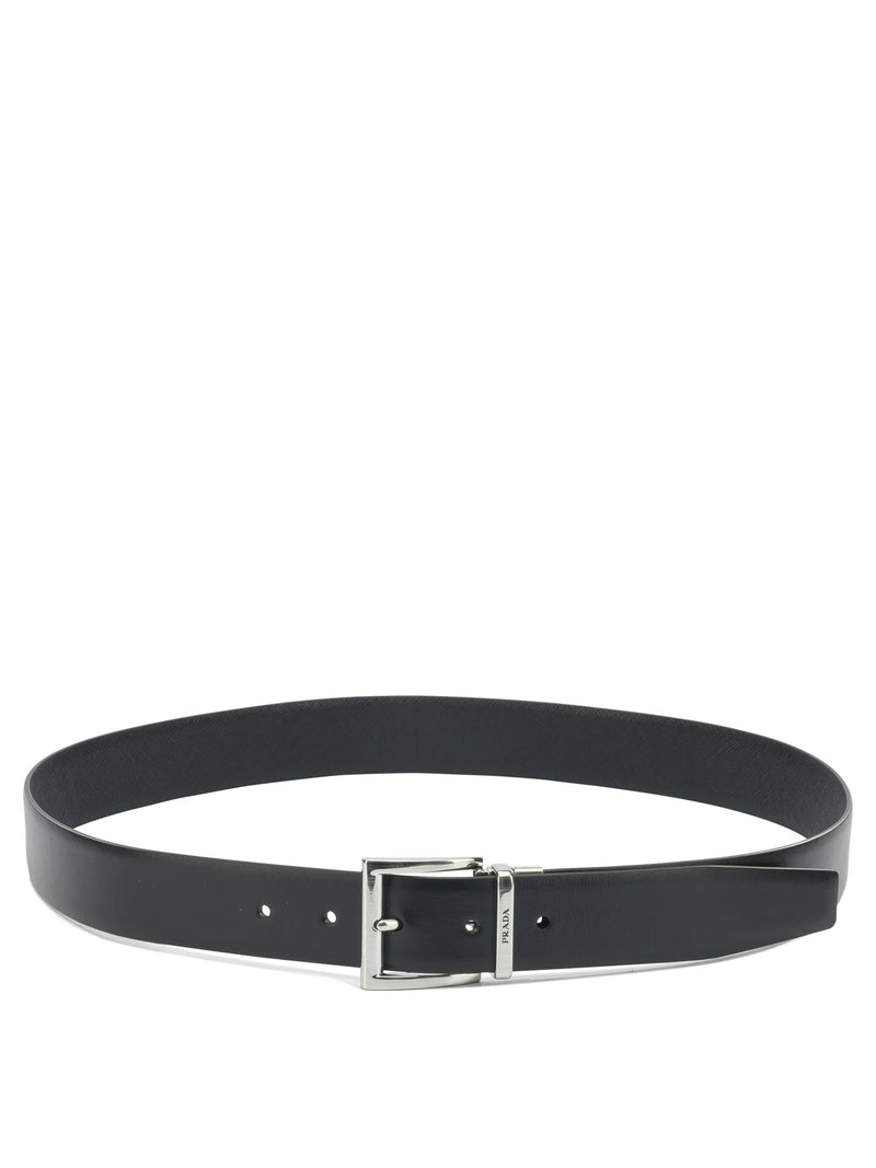 Prada Cinturón Reversible de Piel Negro para Hombre Prada - World Class Fashion