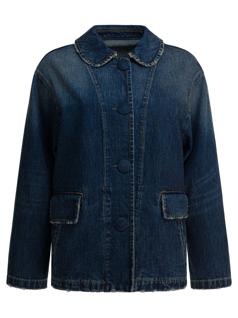 Prada Chaqueta vaquera lavada Prada azul para mujer - World Class Fashion