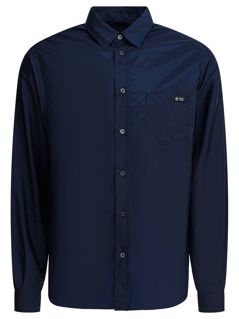 Prada Prada Re-nylon Shirt Blue Men - World Class Fashion