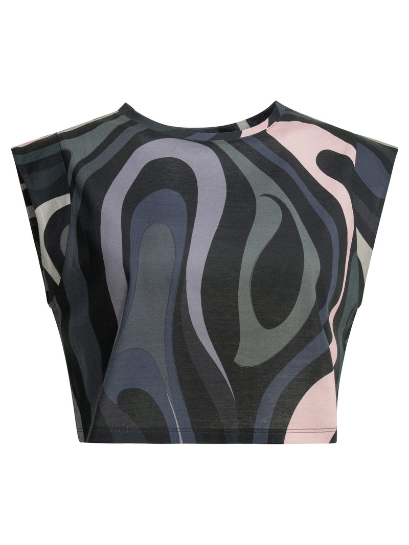 Pucci Pucci Marmo Cropped Top Black - World Class Fashion