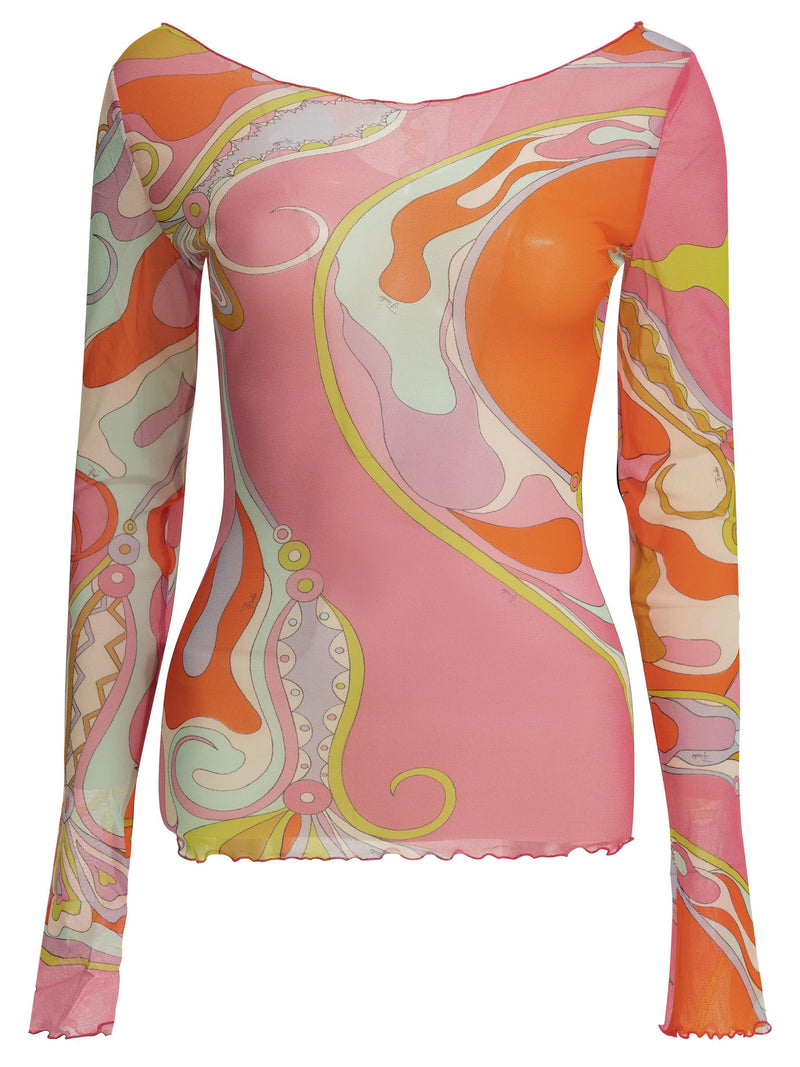 Pucci Pucci Orchidee Fitted Top Multicolor Women - World Class Fashion