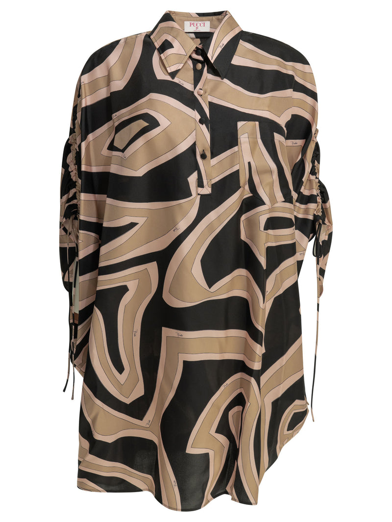 Pucci Vestido Kaftán Corto Labirinto Rosa de Pucci - World Class Fashion