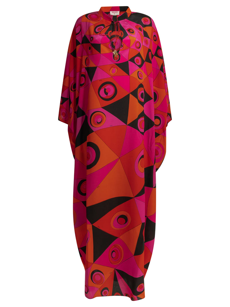 Pucci Vestido Caftán Pucci Occhi Fucsia Mujer - World Class Fashion