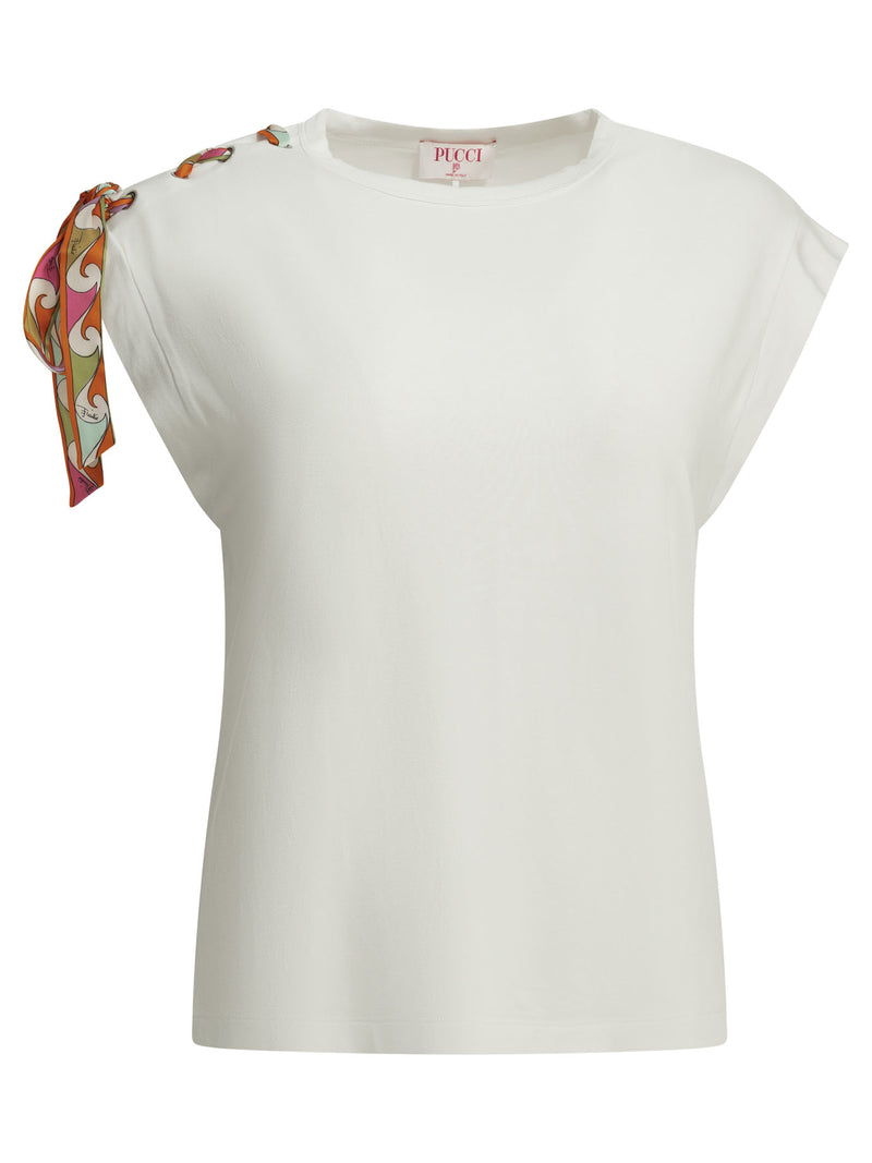 Pucci Pucci Crew-neck T-shirt With Printed Detail White - World Class Fashion