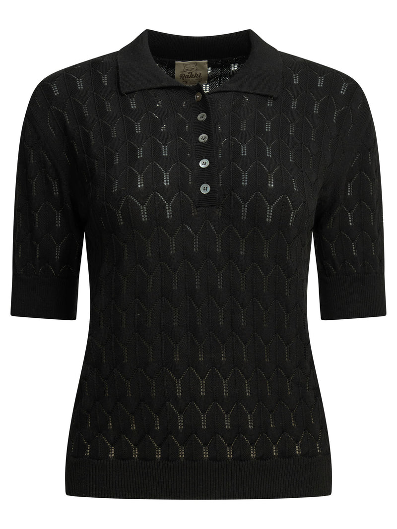 Rakkì Rakkì California Polo Shirt Black Women - World Class Fashion