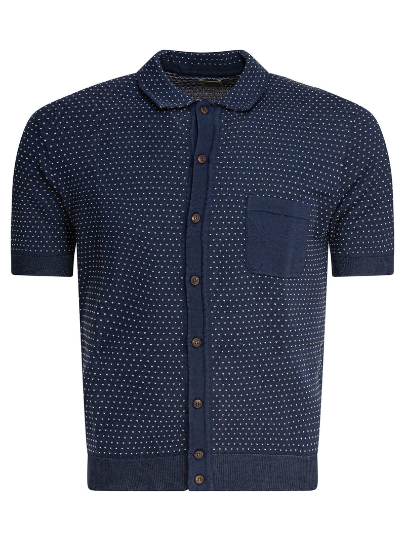 Rakkì Rakkì Textured Knit Polo Shirt Blue Men - World Class Fashion