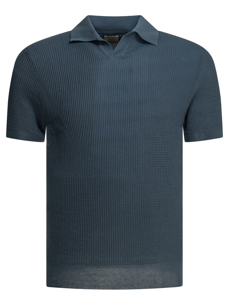 Rakkì Rakkì Mercedes 300 Buttonless Polo Shirt Blue - World Class Fashion