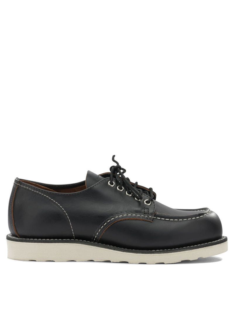 Red Wing Shoes Red Wing Moc Toe Oxford Black Leather Men Loafers - World Class Fashion