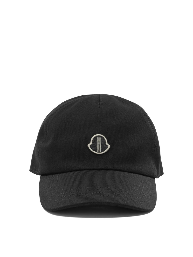 Rick Owens Rick Owens Baseball Cap With Logo X Moncler Black - World Class Fashion