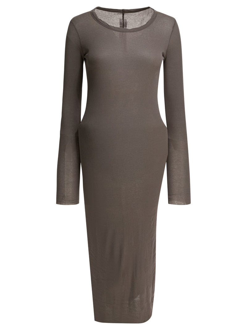 Rick Owens Vestido midi de algodón marrón para mujer Rick Owens - World Class Fashion