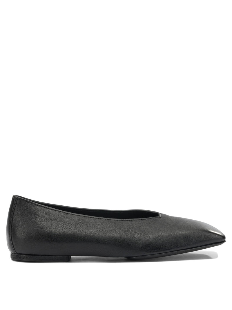 Rick Owens Rick Owens Concordians Bailarinas de piel de carnero negra - World Class Fashion