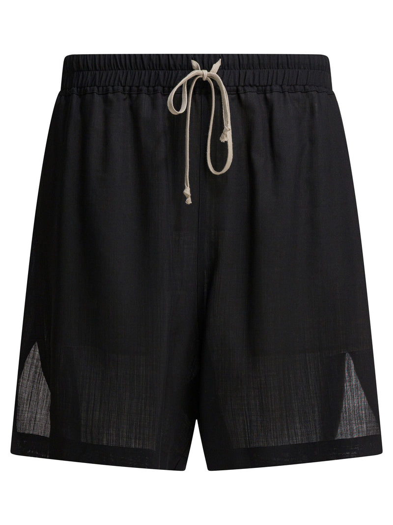 Rick Owens Rick Owens Wool Shorts Black Men - World Class Fashion