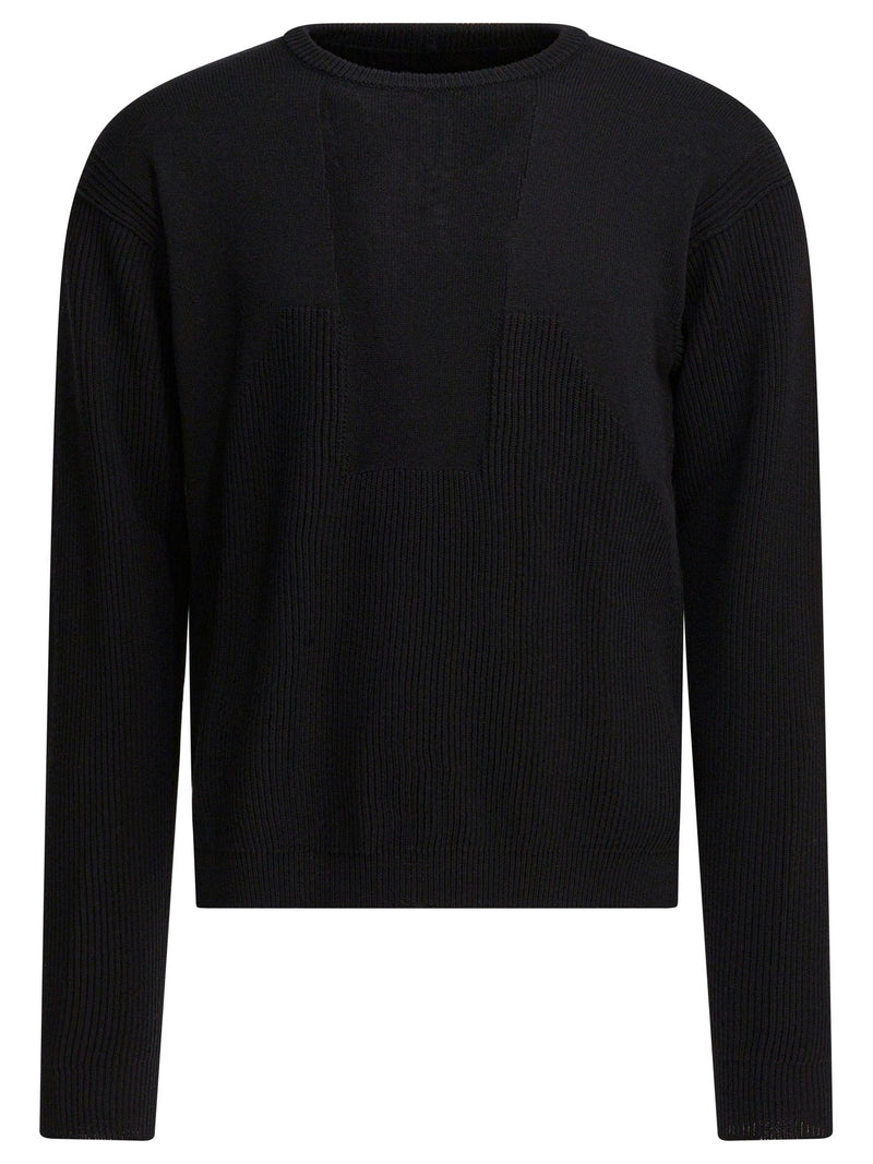 Rick Owens Suéter de cuello redondo de lana virgen Rick Owens negro - World Class Fashion