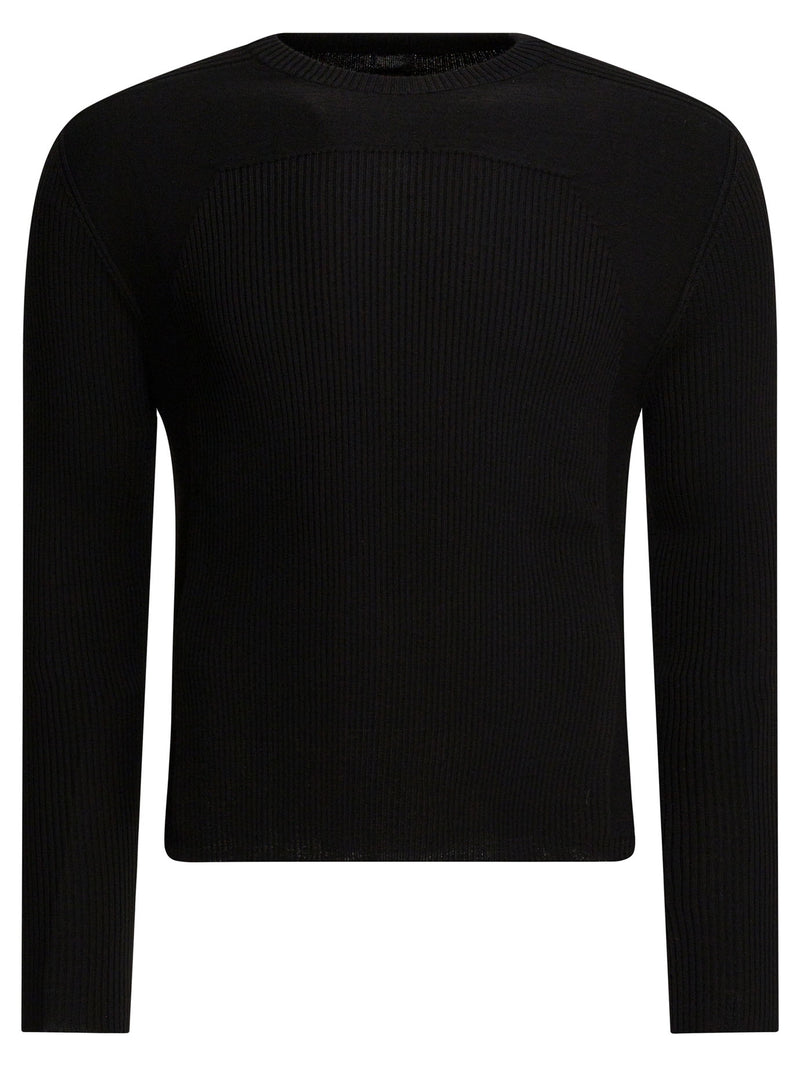 Rick Owens Jersey de cuello redondo de lana virgen Rick Owens negro - World Class Fashion