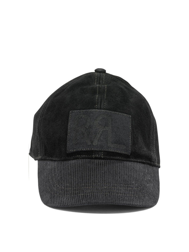 Rrl By Ralph Lauren Rrl By Ralph Lauren Black Cotton Leather Men Hat - World Class Fashion