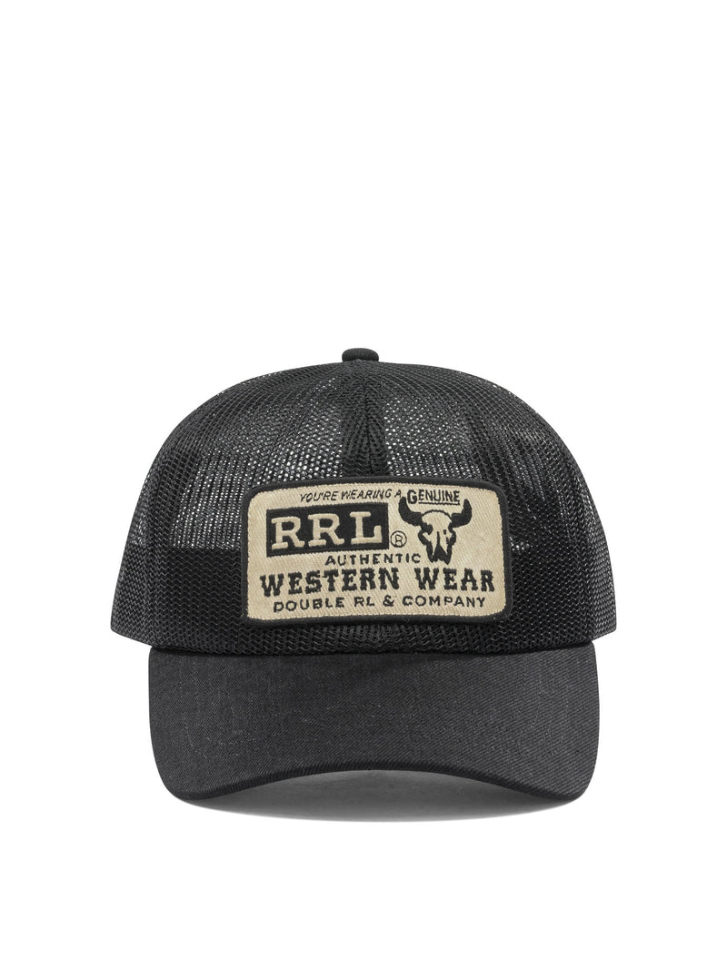 Rrl By Ralph Lauren Rrl By Ralph Lauren Mesh And Denim Trucker Hat Black - World Class Fashion