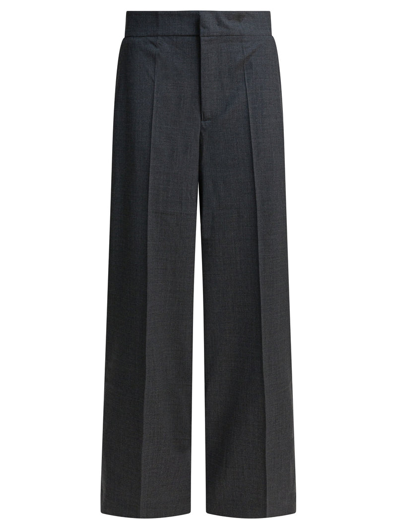 Sa Su Phi Sa Su Phi Virgin Wool Trousers Grey Women - World Class Fashion