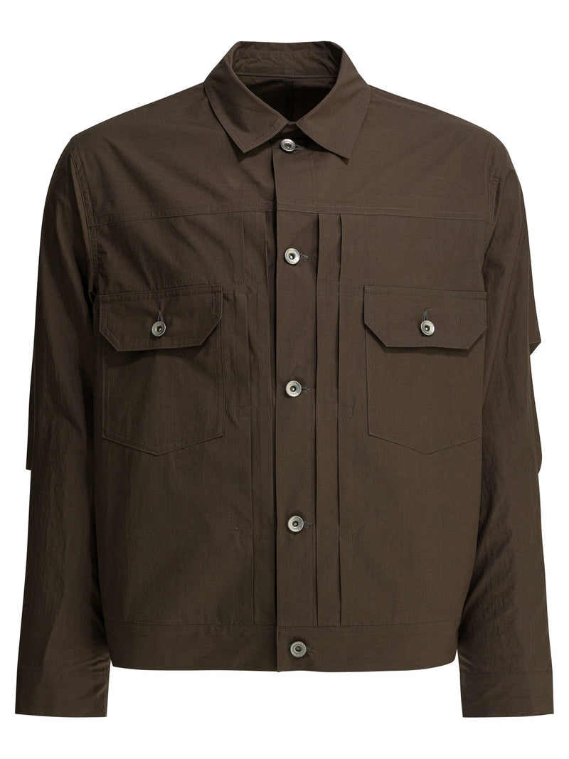 Sacai Sacai Cotton Jacket Brown Men - World Class Fashion