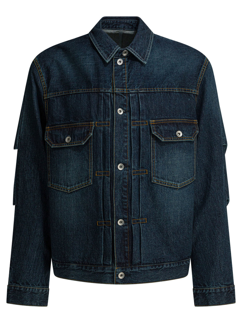 Sacai Sacai Cotton Jacket Blue Men - World Class Fashion