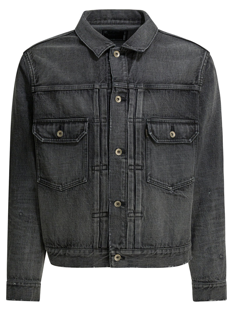 Sacai Sacai Beyondexx Denim Jacket Grey - World Class Fashion