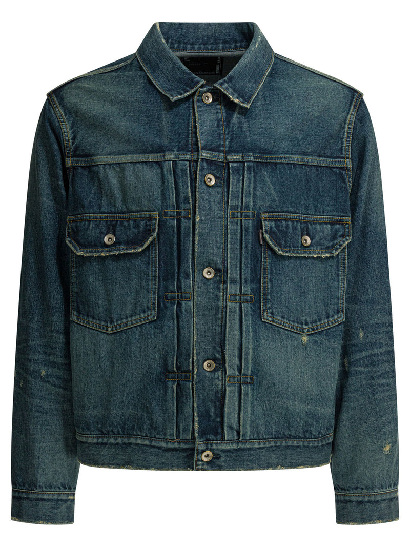 Sacai Sacai Beyondexx Denim Jacket Blue - World Class Fashion
