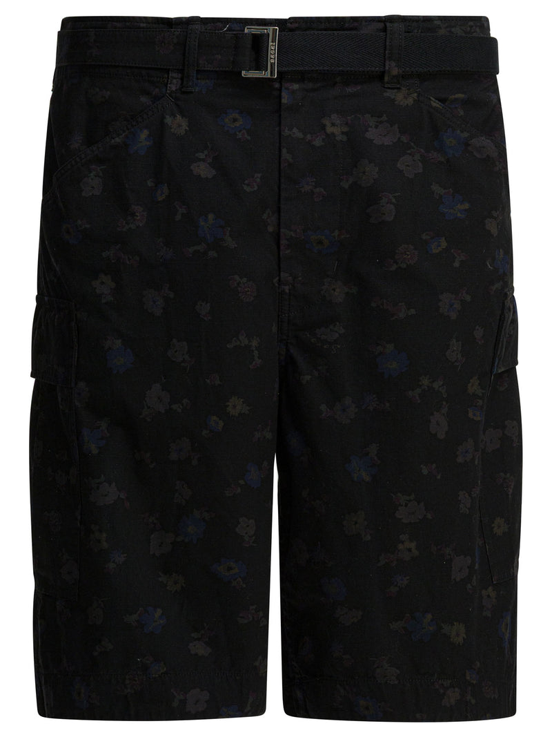 Sacai Sacai Cotton Shorts Black Men - World Class Fashion