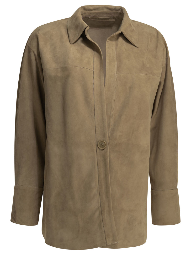 Salvatore Santoro Salvatore Santoro Chaqueta de Ante Beige para Mujer - World Class Fashion