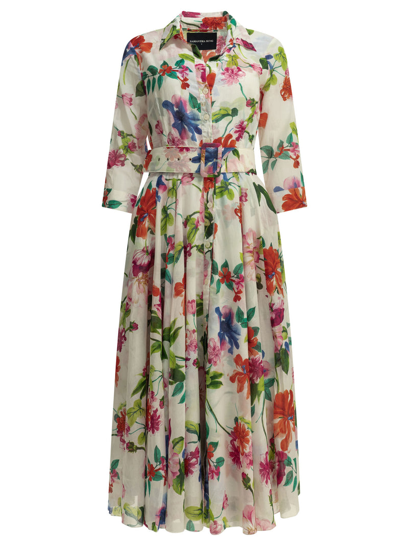Samantha Sung Vestido Asterfiori de Samantha Sung en blanco - World Class Fashion