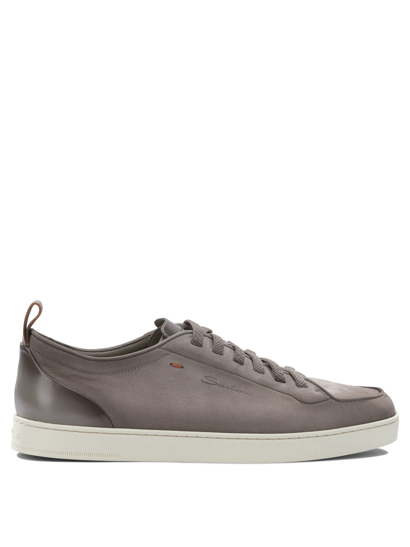 Santoni Zapatillas de piel Santoni Montecarlo para hombre en beis - World Class Fashion