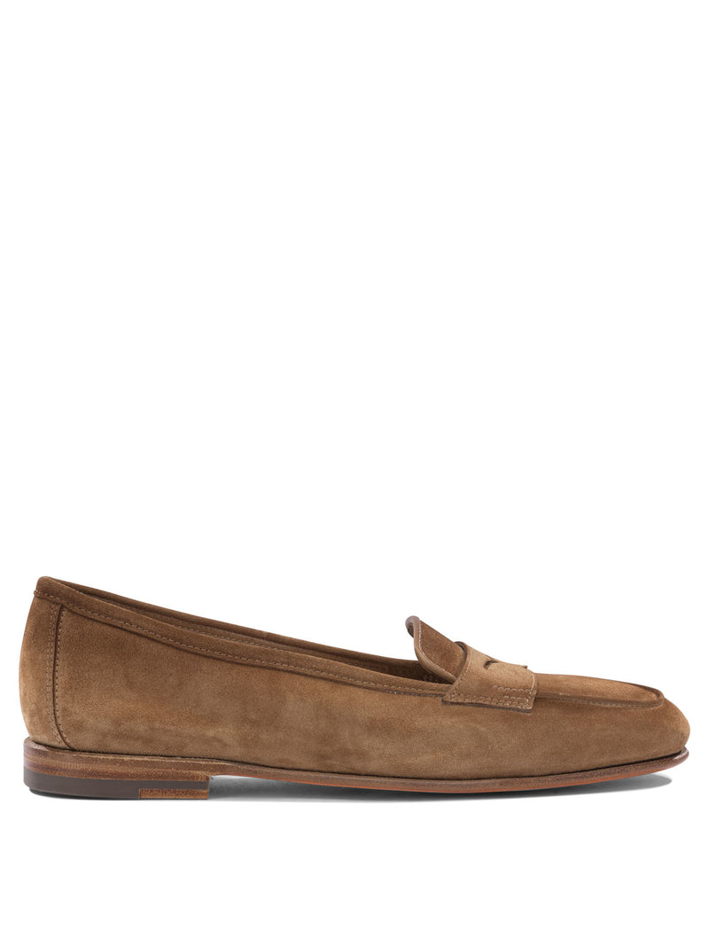 Santoni Santoni Carla Suede Loafers Brown Women - World Class Fashion