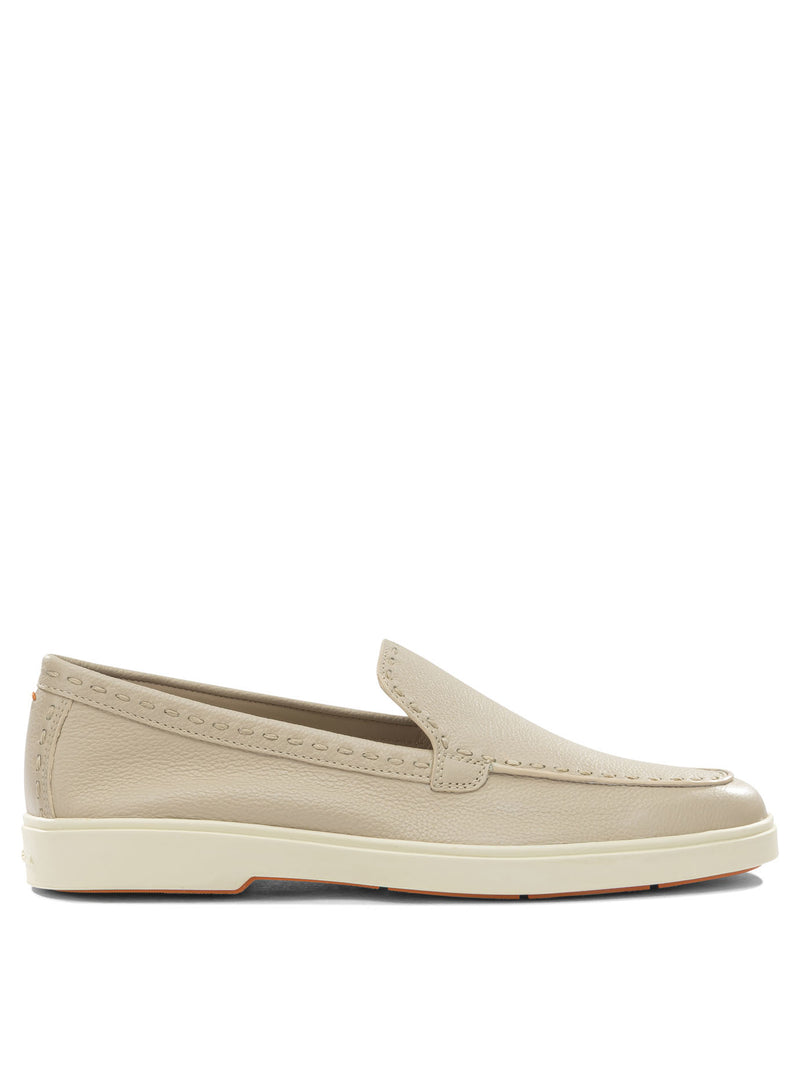 Santoni Santoni Women's Pink Calf Leather Loafers - World Class Fashion