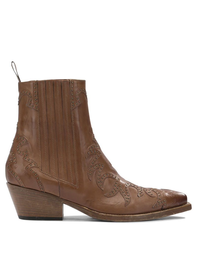 Sartore Sartore Botas Cowboy de Cuero Marrón Mujer - World Class Fashion