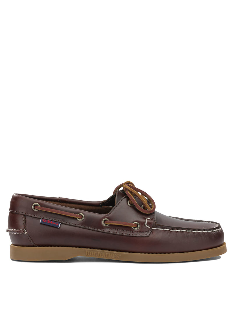 Sebago Sebago Docksides Portland Waxed Lace-up Loafers Brown - World Class Fashion