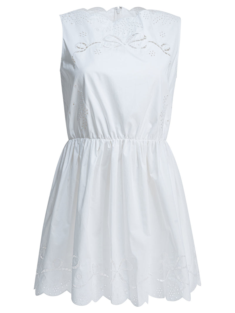 Self-portrait Vestido corto acampanado blanco de Self-Portrait para mujer - World Class Fashion