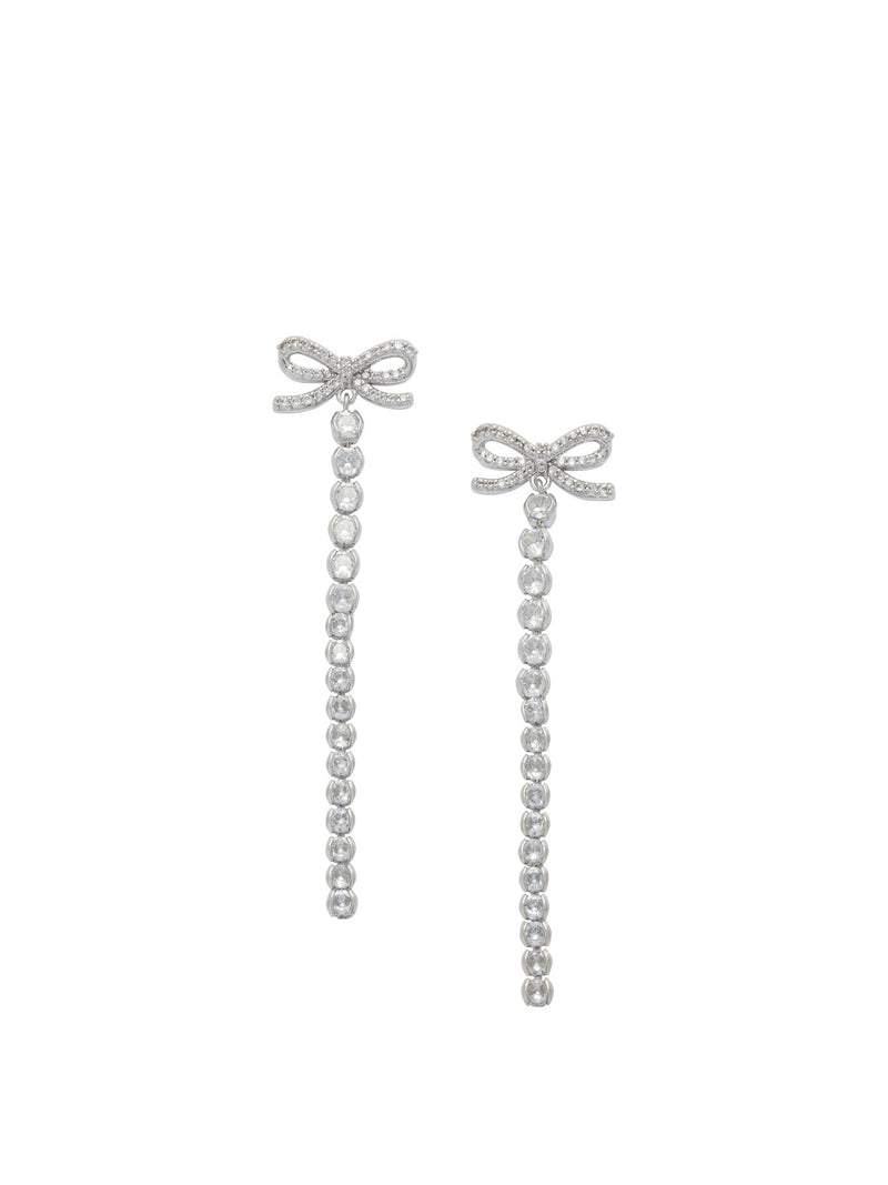 Self-Portrait Self-Portrait Bow Earrings Silver Women - World Class Fashion