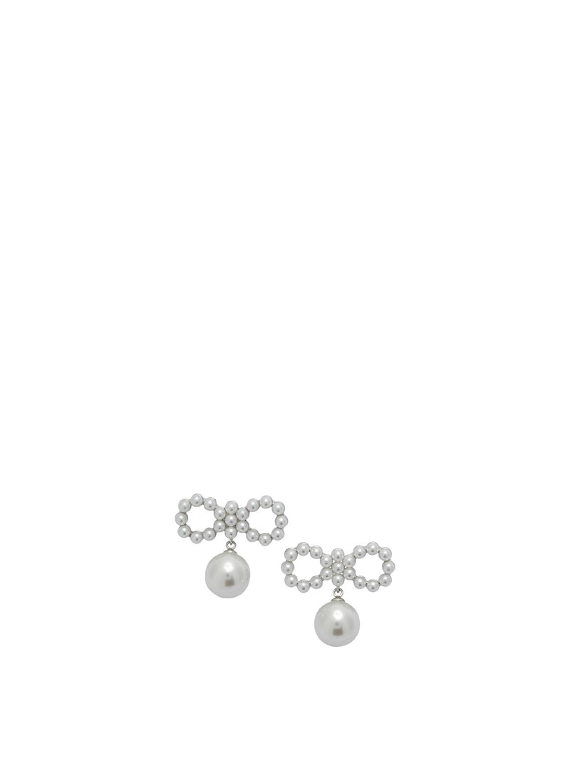 Self-portrait Self-Portrait Pearl Earrings White Women - World Class Fashion