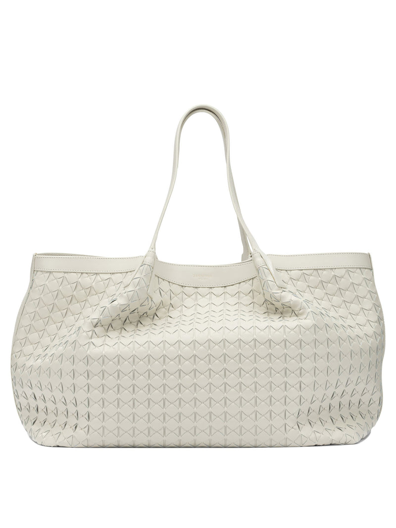 Serapian Serapian Secret Bolso Grande de Hombro Blanco - World Class Fashion